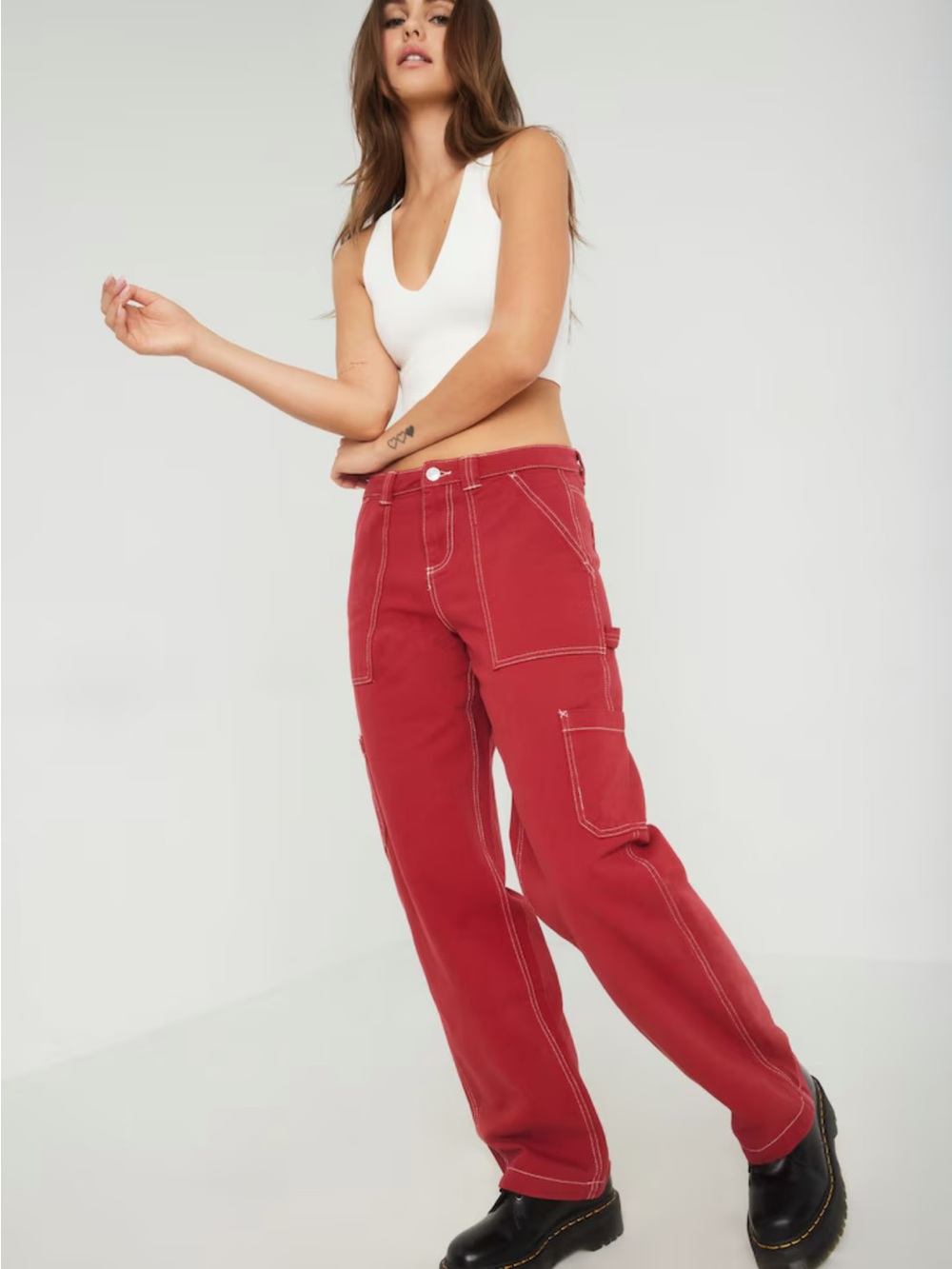 GARAGE | Dani Carpenter Pants In Crimson red - Picture 3 of 11